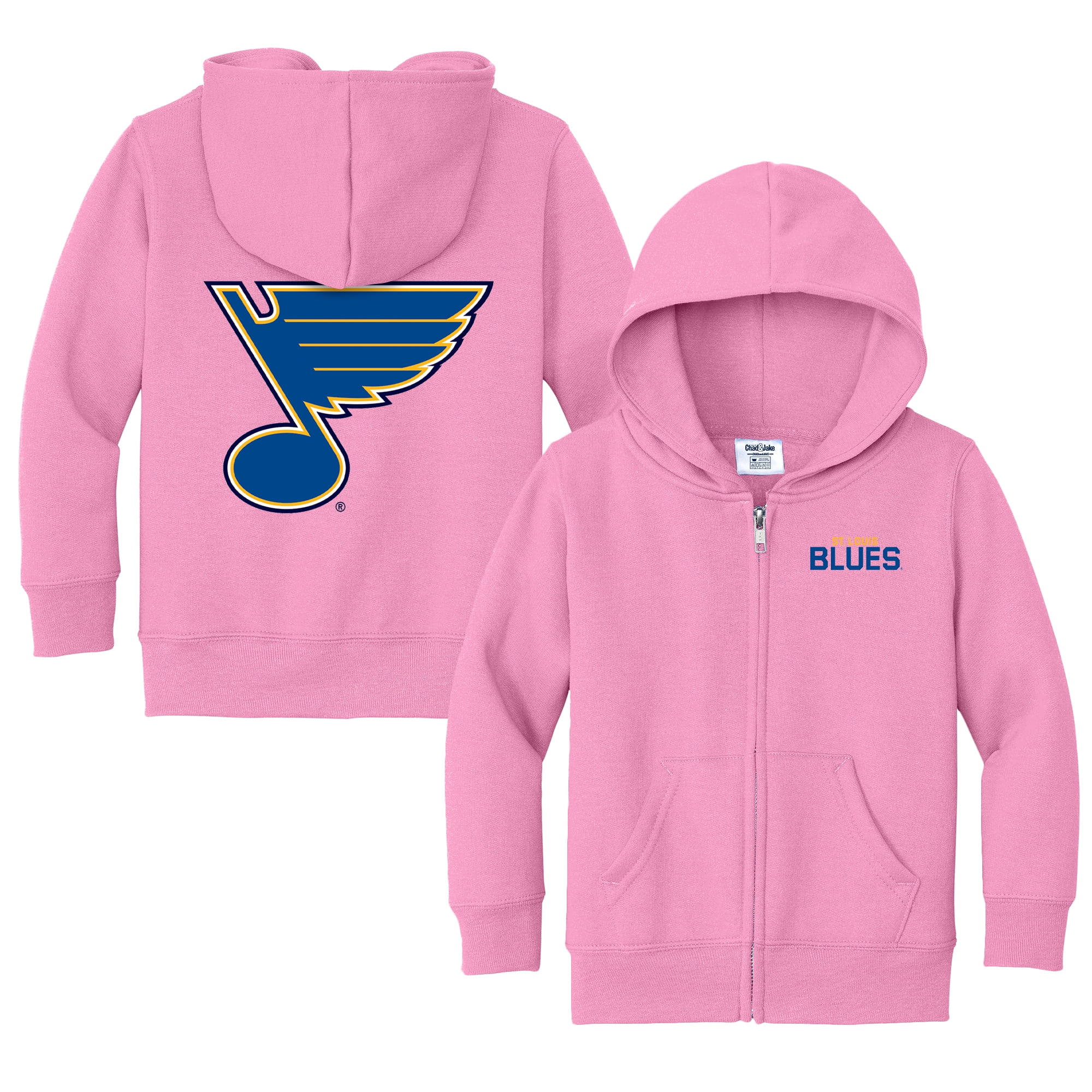 Pink St. Louis Toddler Chad & Jake Pink St. Louis Blues Logo Full-Zip Hoodie Jacket ...
