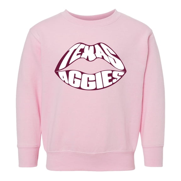Toddler Chad & Jake Pink Texas A&M Aggies Lips Sweatshirt