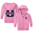 thumbnail image 1 of Toddler Chad & Jake  Pink Utah State Aggies Logo Full-Zip Hoodie Jacket, 1 of 1
