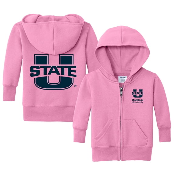 Toddler Chad & Jake Pink Utah State Aggies Logo Full-Zip Hoodie Jacket