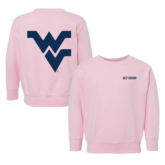 Toddler Chad & Jake Pink West Virginia Mountaineers Logo Pullover Sweatshirt