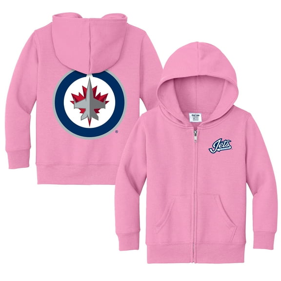 Toddler Chad & Jake Pink Winnipeg Jets Logo Full-Zip Hoodie Jacket
