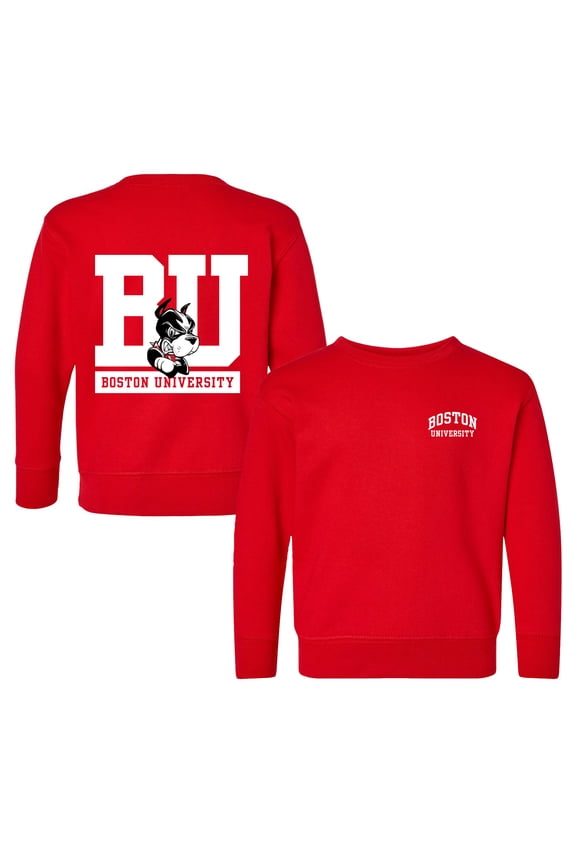 Toddler Chad & Jake Red Boston University Logo Pullover Sweatshirt