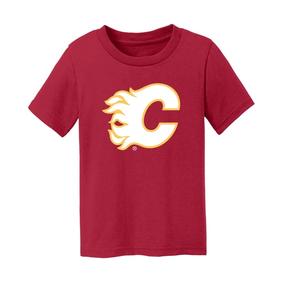 Toddler Chad & Jake Red Calgary Flames Primary Logo T-Shirt