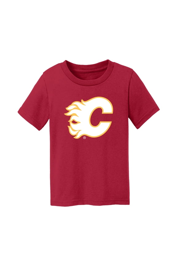 Toddler Chad & Jake Red Calgary Flames Primary Logo T-Shirt