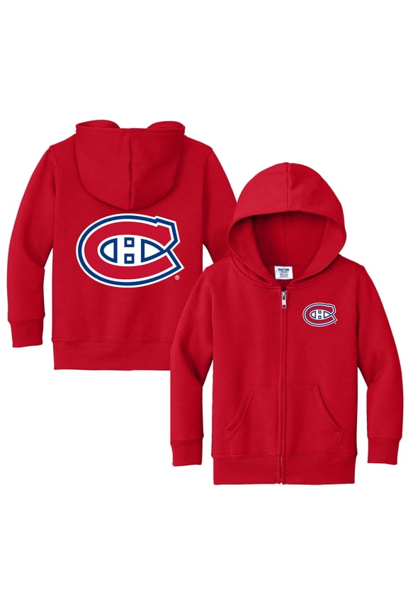Toddler Chad & Jake Red Montreal Canadiens Logo Full-Zip Hoodie Jacket