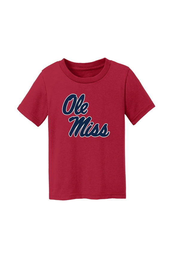 Toddler Chad & Jake Red Ole Miss Rebels Logo T-Shirt