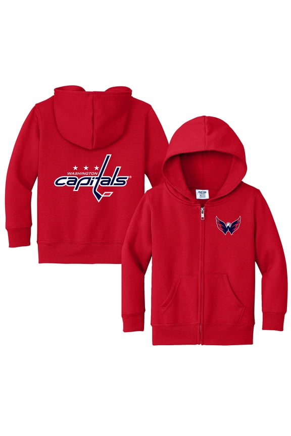 Toddler Chad & Jake Red Washington Capitals Logo Full-Zip Hoodie Jacket