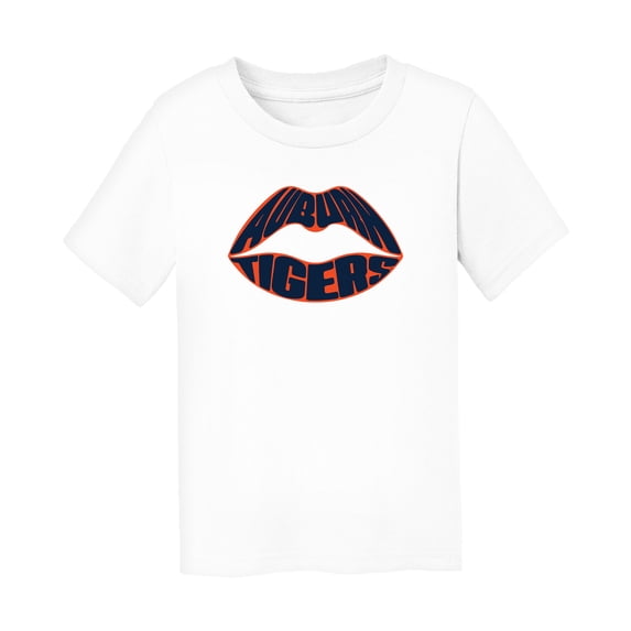 Toddler Chad & Jake White Auburn Tigers Lips T-Shirt