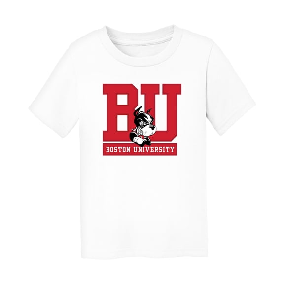 Toddler Chad & Jake White Boston University Logo T-Shirt