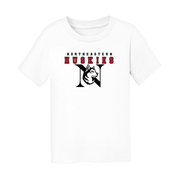 Toddler Chad & Jake White Northeastern Huskies Varsity Design T-Shirt