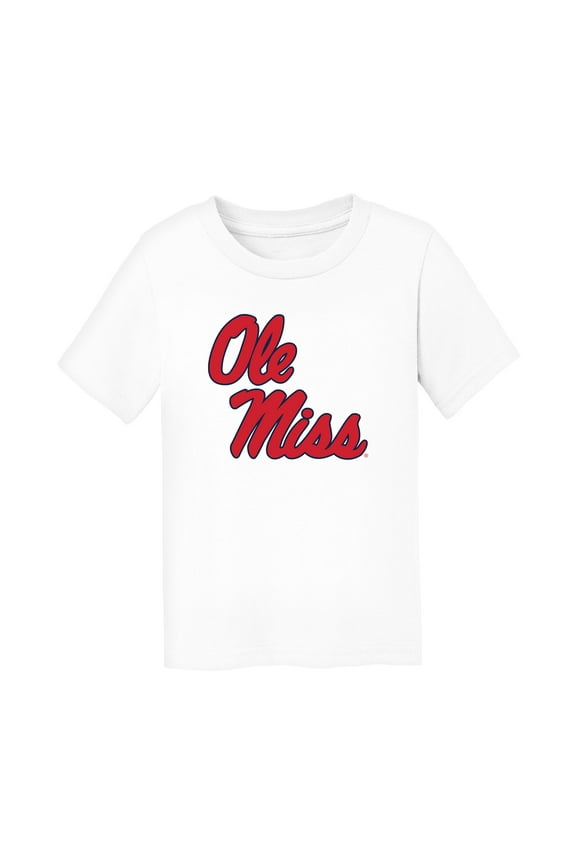 Toddler Chad & Jake White Ole Miss Rebels Logo T-Shirt