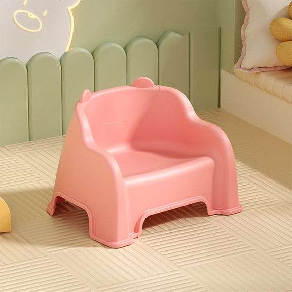 Toddler Chair with Backrest , Non-Slip Kids Plastic Booster Seat for Bathroom , Bedroom & Playroom , Sturdy Children's Step Stool for Potty Training , Bathing & Feeding , Safe Baby Learning Seat