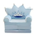 thumbnail image 1 of Toddler Chair,Sherpa Bear Toddler Couch Fold Out,Children Reading Chair,Flip Out Kids Couch,Kids Sofa Convertible for Age 1-3(Basketball Crown,No Fillers), 1 of 5