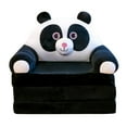 thumbnail image 1 of Toddler Chair,Sherpa Bear Toddler Couch Fold Out,Children Reading Chair,Flip Out Kids Couch,Kids Sofa Convertible for Age 1-3(Panda,No Fillers), 1 of 5