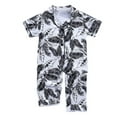 thumbnail image 1 of Toddler Children Summer Pyjamas Kids Toddler Boys Girls Silk Satin Tops Sleepwear Print Pajamas Sleepwear T Shirt Shorts Clothes Set 12 Month Girl Clothes, 1 of 8