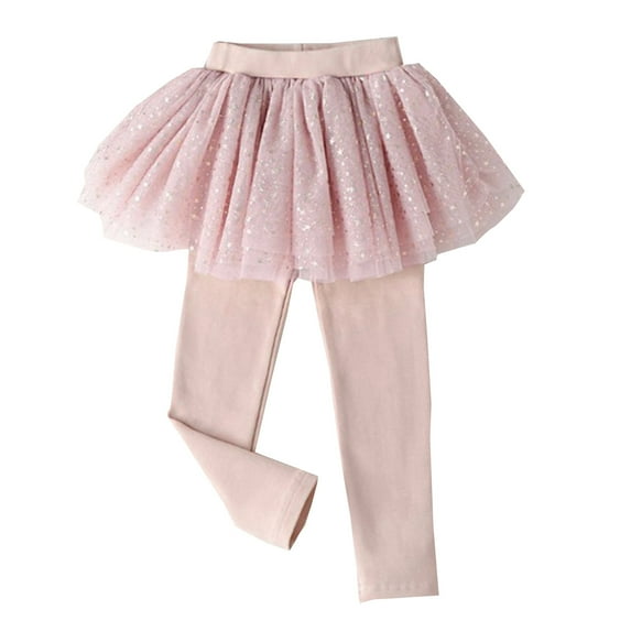 Toddler Children's Sports Clothes Leggings Kids Clothes Girl' Trousers Girls Baby Outfits Two Culottes Girls Clothes Size 6t Spring Autumn Cotton Shaggy Yarn Skirt Girls Leggings Shorts 2t