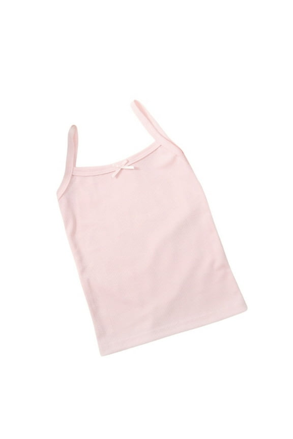 Toddler Children's Vests Summer Candy Color Girls Vests Girls Shaped Crop Top Shirt off Shoulder Top for Baby First Birthday Girl Floral Sleeve Shirt Undershirt Tops Sequin Crop 18-24 Months Pink