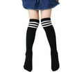 thumbnail image 1 of Toddler & Childs Girls Cotton Over Knee High Socks Stripe Athletic Tube Socks for Kids, 1 of 5