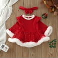 thumbnail image 1 of Toddler Christmas Dresses for Girls Long Sleeve Crew Neck A-Line Girls Winter Dresses Romper Baby Christmas Outfit Christmas Dresses for Toddler Girls 18-24 Months, 1 of 6
