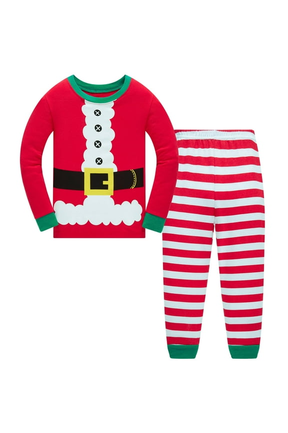 Toddler Christmas Pajamas 100% Cotton Long Sleeve Kids Snowman Xmas Pjs Children Christmas Jammies Clothes 7T