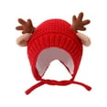 thumbnail image 1 of Toddler Christmas Santa Hat Winter Knitted Hat With Cute Ear & Warm Lined - Thick Soft Yarn Cap,Warm Thermal for Cold Weather,Stylish Headwear for Outdoor Activities,Size:One Size, 1 of 2