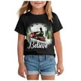 thumbnail image 1 of Toddler Christmas Shirt White Boys Girls Santa Shirt Christmas Shirts for Kids Xmas Holiday Snowflake Tee Tops, 1 of 6