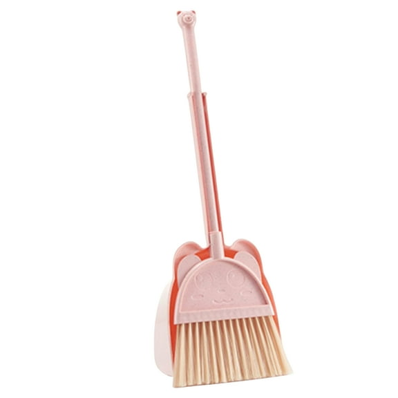 Toddler Cleaning Tool Set with Small Broom and Dustpan Roleplay Accessory for Children Girl Developing Good Habits