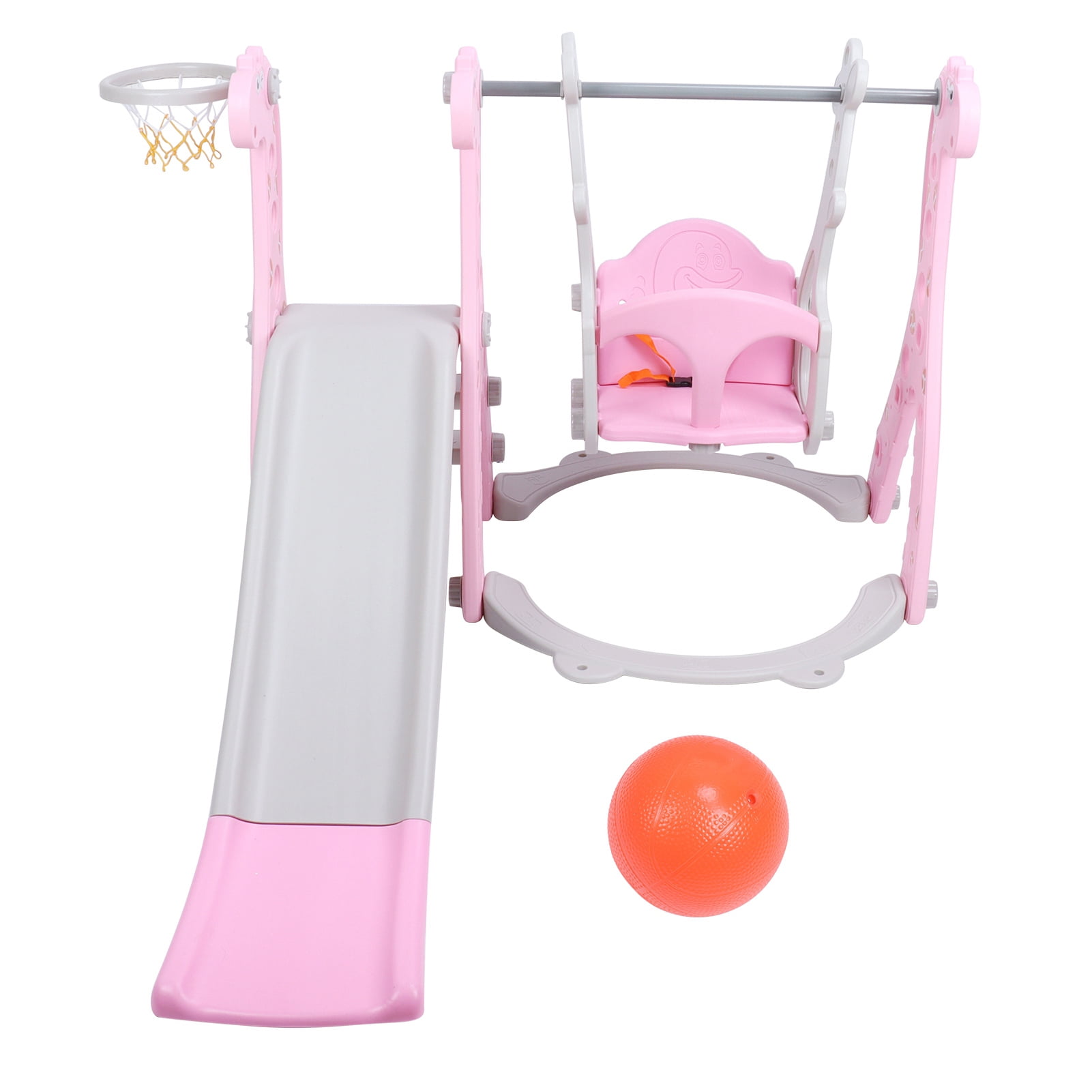 Toddler Climber And Swing Set, Toddler Slide And Swing Set Polyethylene Kids Play Climber Slide Playset  For Indoor For Outdoor