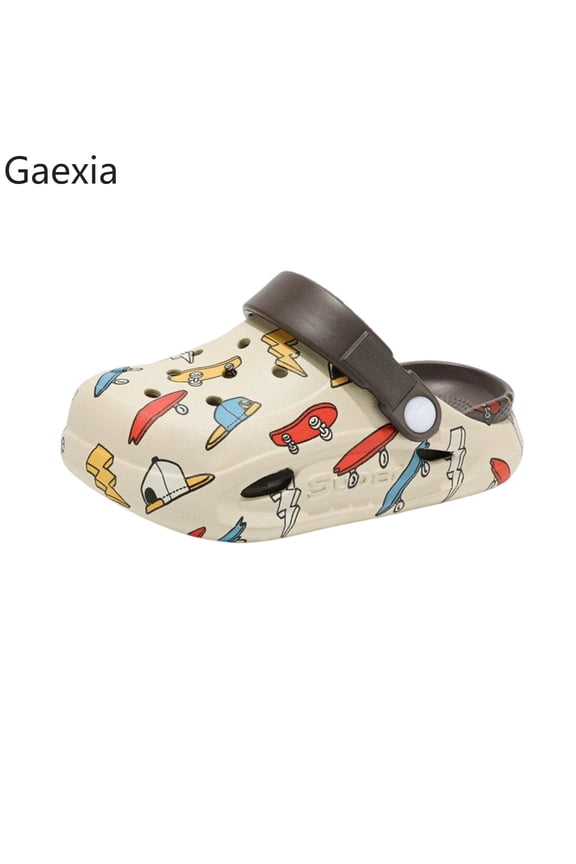 Toddler Clogs Kids Clogs for Girls Boys Classic Graphic Garden Clogs on Water Shoes One-Foot Summer Water Shoes Slide Slippers Beach Pool Shoes Sandals (Toddler/Little Kids/Big Kids)