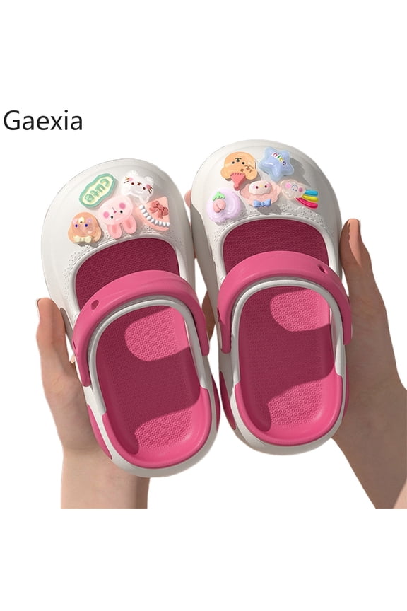 Toddler Clogs Kids Clogs for Girls Boys Classic Graphic Girls Garden Shoes One-Foot Clogs Slide Slippers Beach Pool Sandals (Toddler/Little Kids/Big Kids)