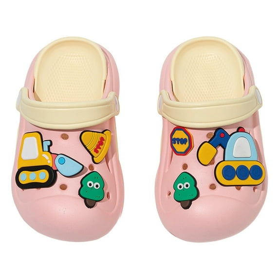 Toddler Clogs Kids Clogs for Girls Boys Cute Cartoon on Garden Clogs Lightweight Summer Water Shoes Slide Slippers Beach Pool Outdoor Bathing Shower Slippers (Toddler/Little Kids/Big Kids)