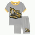 thumbnail image 1 of Toddler Clothes for Boys Baby Child Kids Spring Summer Round Neck Printed Short Sleeve Training 18-24 Months 2t 3t 4t 5t 6t Clothing Sets Tops T-shirt+Shorts Pajamas Outfit Set Two Pieces, 1 of 3