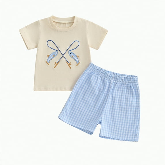 Toddler Clothes for Boys Baby Outfits Child Kids Summer Cotton Elastic Print Short Sleeved Running Suit 18-24 Months 2t 3t 4t 5t 6t T-Shirt Tops & Shorts Sets T Shirt Set 2-Piece