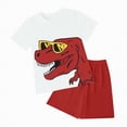 thumbnail image 1 of Toddler Clothes for Boys Baby Summer Outfits Kids Spring Cotton Letter Printed Short-sleeved Casual 3 6 12 18 24 Months 3T Outfits&Set T Shirt and Shorts 2-Piece Set, 1 of 5