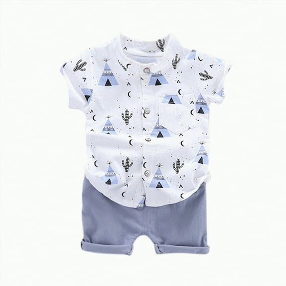Toddler Clothes for Boys Kids Summer Baby Unisex Cotton Soft Printed Sleeveless Sports 3 6 12 18 24 Months 3T Boys' Clothing Sets Pajamas & Dailywear Set 2-Piece