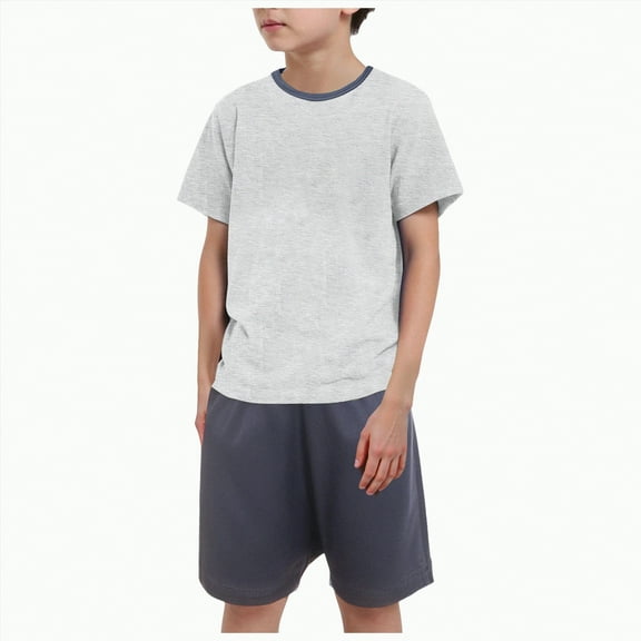 Toddler Clothes for Boys Summer Sets Boy Cotton Contrast Color Sleeveless Basketball 3 6 12 18 24 Months 3T Boys' Clothing T-Shirt and Shorts Set 2PCS