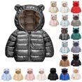 thumbnail image 1 of Toddler Clothes Kids Clothing Boys Girls Winter Fleece Padded Jacket Hooded Zipper Jacket Thicken Warm Coat Puffer Padded Jacket Coats Light Outwear Cute Bear Ears Hoodieds Coat With Pockets Clothing, 1 of 8