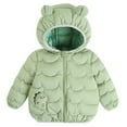 thumbnail image 1 of Toddler Coat Boys Girls Zipper Down Quilted Jacket Cute Bear Ears Warm Hooded Coats Printed Outwear Solid Color Snow Jackets With Pockets Comfort Fall And Winter Clothes, 1 of 4