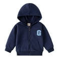 thumbnail image 1 of Toddler Coat Kids Toddler Boys Spring New Thin Hooded Casual Windbreaker Jacket Jackets for Boys Navy 18 Months-24 Months, 1 of 4