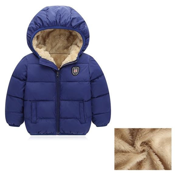 Toddler Coat Light Weight Water-Resistant with Hooded Down Jacket Winter Clothes for Toddler Boys 12-18 Months