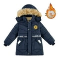 thumbnail image 1 of Toddler Coats For Girls Boys Letter Printing With Hat Jacket Zipper Windproof Down Coat With Pockets Long Sleeve Thickening Fashion Down Padded Jackets Fall And Winter Outwear Snowsuit, 1 of 3