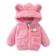 thumbnail image 1 of Toddler Coats for Boys 6t Baby Girls Boys Cartoon Letter Jacket Bear Ears Hooded Boy Thick Winter Jacket, 1 of 5