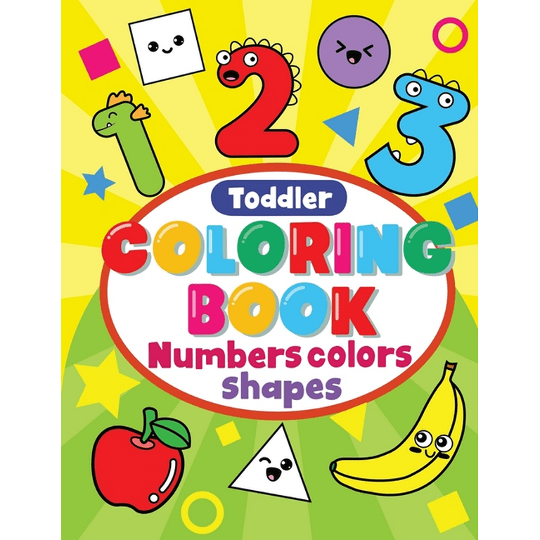 123: Shapes + Numbers Toddler Coloring Book — The Purple Wagon