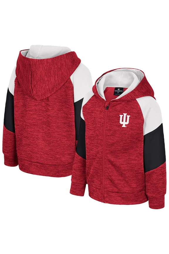 Toddler Colosseum Crimson Indiana Hoosiers Spirit Hollow Full-Zip Hoodie