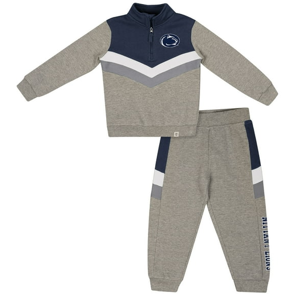 Toddler Colosseum  Heather Gray Penn State Nittany Lions Clarence Fleece Quarter-Zip Sweatshirt & Sweatpants Set