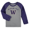thumbnail image 1 of Toddler Colosseum Heathered Gray Washington Huskies Long Sleeve Raglan T-Shirt, 1 of 1