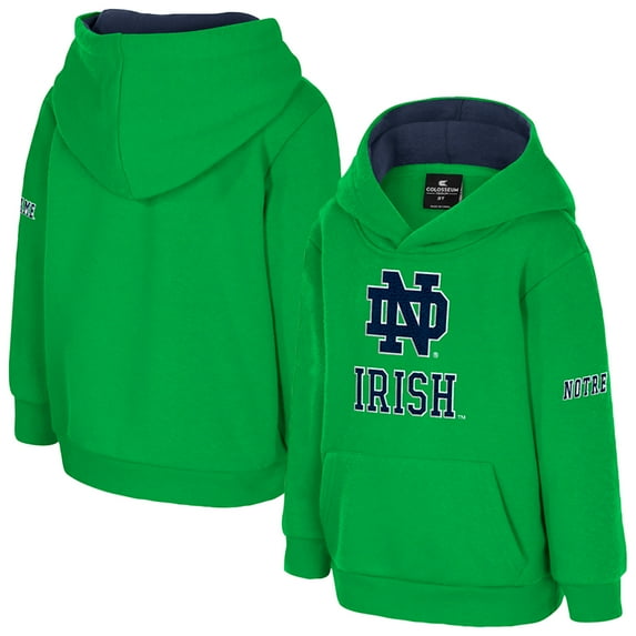 Toddler Colosseum Kelly Green Notre Dame Fighting Irish Big Logo Volume Fleece Pullover Hoodie