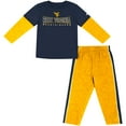 thumbnail image 1 of Toddler Colosseum Navy/Gold West Virginia Mountaineers Long Sleeve T-Shirt & Pants Set, 1 of 2