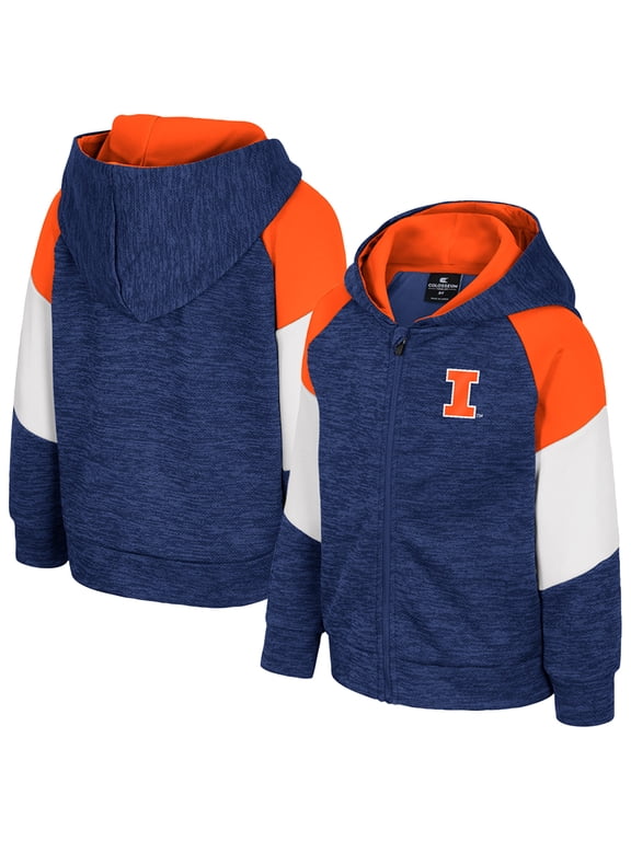 Toddler Colosseum Navy Illinois Fighting Illini Spirit Hollow Full-Zip Hoodie